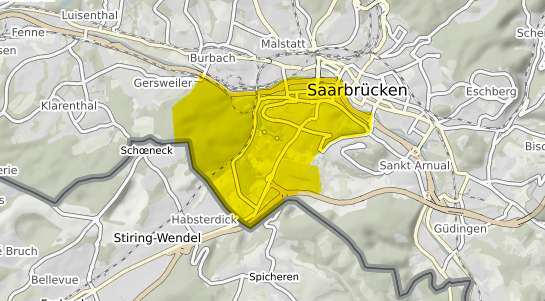 Immobilienpreisekarte Saarbr&uuml;cken Alt Saarbr&uuml;cken